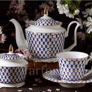 Сервиз чайный Кобальтовая сетка 6/14 Юлия