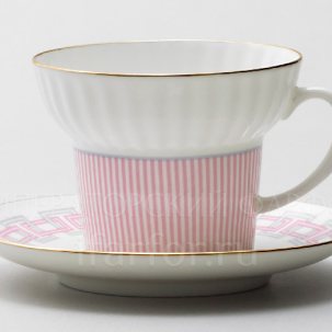 Чашка с блюдцем чайная Геометрия 5 1/2 Волна