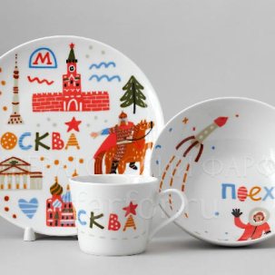 Комплект детский 3-предметный в чемоданчике Яркая Москва 1/3 Соло