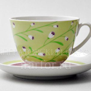 Чашка с блюдцем чайная Весенний бриз 1/2 Весенняя