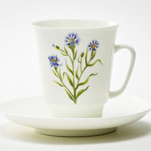 Чашка с блюдцем кофейная Цветы и ягоды. Василек Home 1/2 Майская