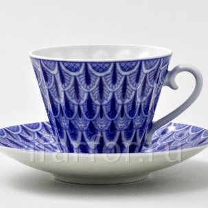 Чашка с блюдцем чайная Незабудка 1/2 Лучистая