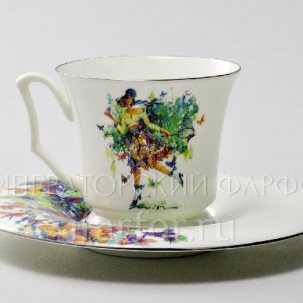Чашка с блюдцем кофейная Четыре сезона любви. Лето 1/2 Юлия