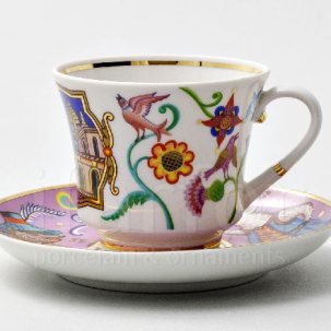Чашка с блюдцем чайная Чудоград. Ярмарка 1/2 Банкетная