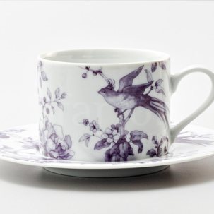 Чашка с блюдцем чайная Monplaisir Violet Монплезир фиолетовый 1/2 Соло