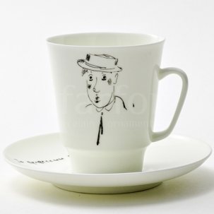 Чашка с блюдцем Автопортрет Юрия Никулина 1/2 Майская