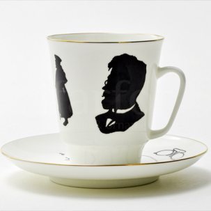 Чашка с блюдцем кофейная Русские писатели. Чехов 1/2 Майская