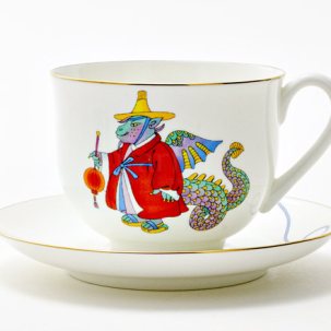 Чашка с блюдцем чайная Храбрый Юн 1/2 Ландыш