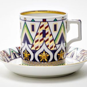 Чашка с блюдцем чайная Великая Русь 1/2 Гербовая