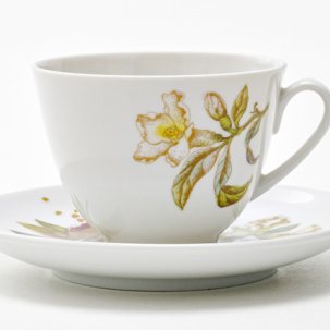 Чашка с блюдцем чайная Гранаты 1/2 Весенняя 250 мл.