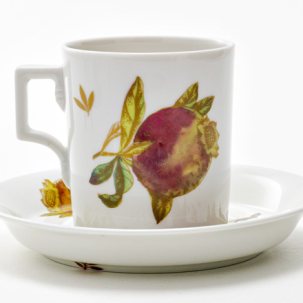 Чашка с блюдцем чайная Гранаты 1/2 Гербовая