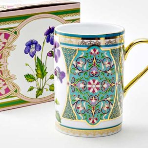 Бокал в подарочной коробке Цветы и ягоды России. Фиалка надрезанная Соло