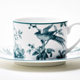 Чашка с блюдцем чайная Monplaisir Green Монплезир зеленый 1/2 Соло