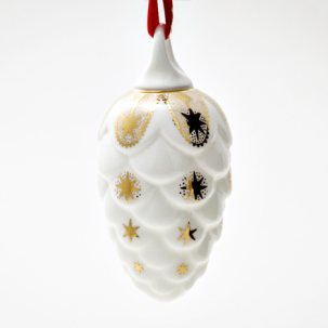 Елочная игрушка в подарочной коробке Шишка Рождество