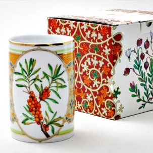 Бокал в подарочной коробке Цветы и ягоды России. Облепиха сибирская Соло