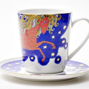 Чашка с блюдцем чайная Год лошади 1/2 Колокол