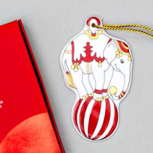 Елочная игрушка Гранд цирк. Слон на шаре