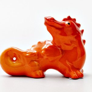 Скульптура Дракон 2 оранжевый Счастье