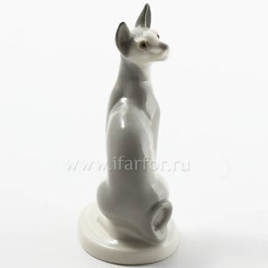 Скульптура Кошка-сфинкс Серый