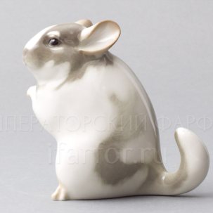 Скульптура Стоящая шиншилла Серый