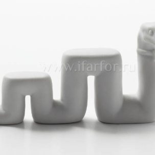 Скульптура Змей Меандр Белый