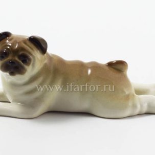 Скульптура Мопс лежащий Мопс