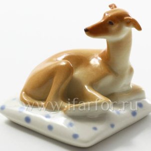 Скульптура Левретка на подушке Мимми