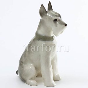 Скульптура Цвергшнауцер сидящий Нора