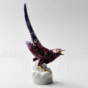 Скульптура Сорока Голубой перламутр 1