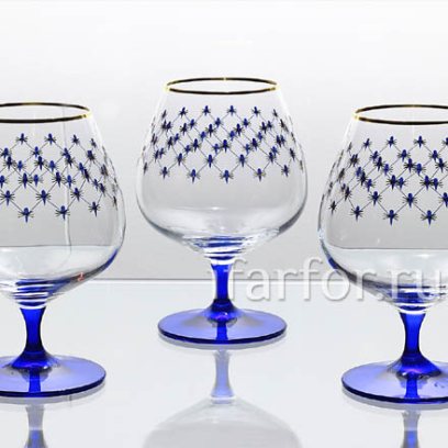 Набор бокалов для коньяка Кобальтовая сетка 6/6 Европейская