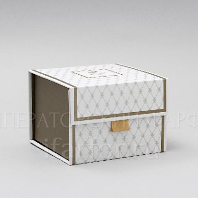 Подарочная упаковка кубик малый Белый Кубик на магнитах