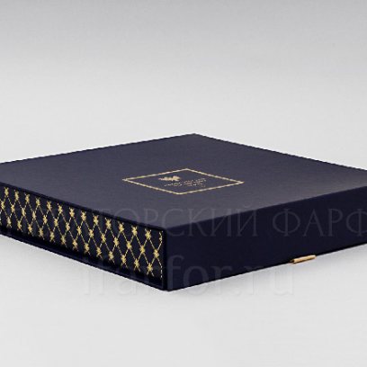 Подарочная упаковка для тарелок 275мм Синяя Коробка на магнитах
