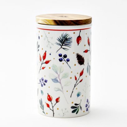 Банка с деревянной крышкой в подарочной коробке Календа 1/2 Стандартная