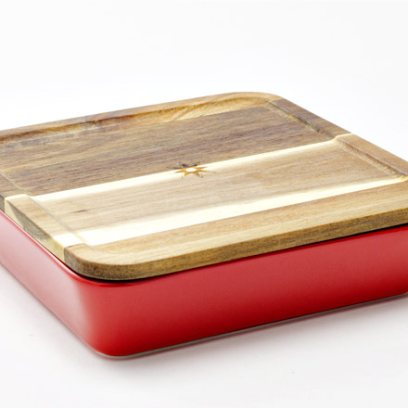 Форма для запекания с деревянной крышкой Календа 1/2 Стандартная