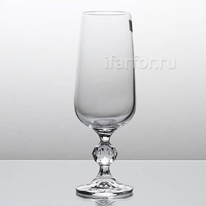 Набор фужеров для шампанского «Прозрачный» 6/6 Форма: Клаудиа STERNA. Хрустальное стекло. 280 мл.