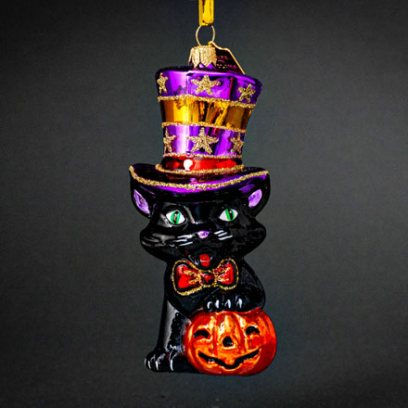 Елочная игрушка Хэллоуинский кот