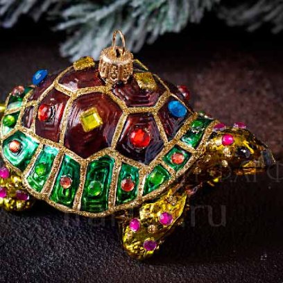 Елочная игрушка Ювелирная черепаха
