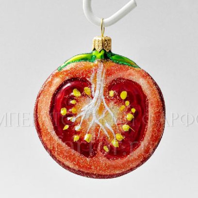 Елочная игрушка «Половинка помидора»