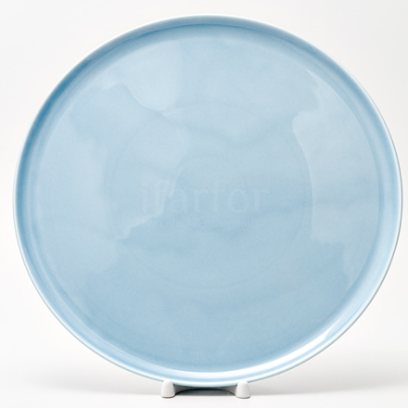 Блюдо для пиццы «Акварель (голубой)»