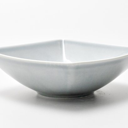 Салатник квадратный «Акварель (светло-серый)»