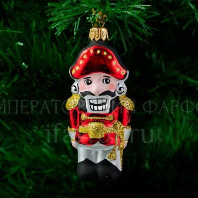 Елочная игрушка Щелкунчик Камзол красный
