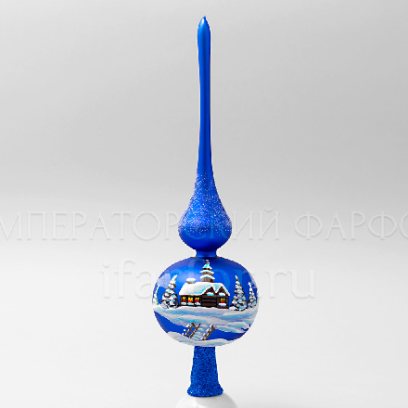 Елочная игрушка Верхушка для елки Синяя