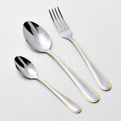 Набор столовых приборов С покрытием золотом 24 карата 6/18 Рапсодия