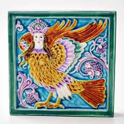 Изразец Сирин 3 бирюзовый