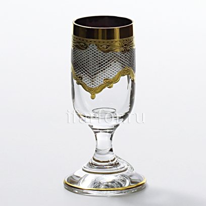 Набор рюмок для водки «Вуаль черная» 6/6