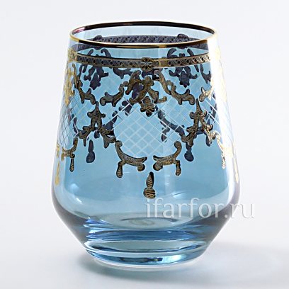 Набор стаканов для виски «Акварель голубая» 6/6