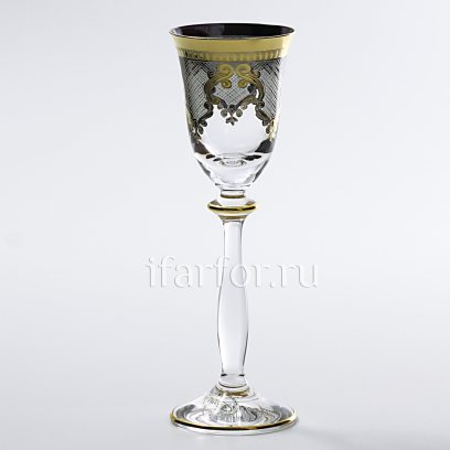 Набор рюмок для ликера, водки «Шёлк черный» 6/6