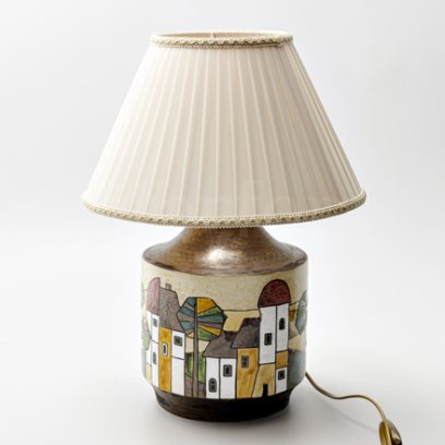 Лампа настольная Город Цилиндрическая