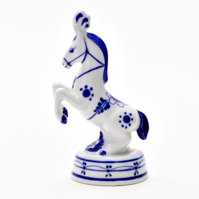 Скульптура Цирковая лошадка Гжель