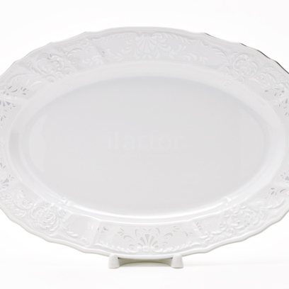 Блюдо овальное Бернадотт Платиновый узор Бернадотт